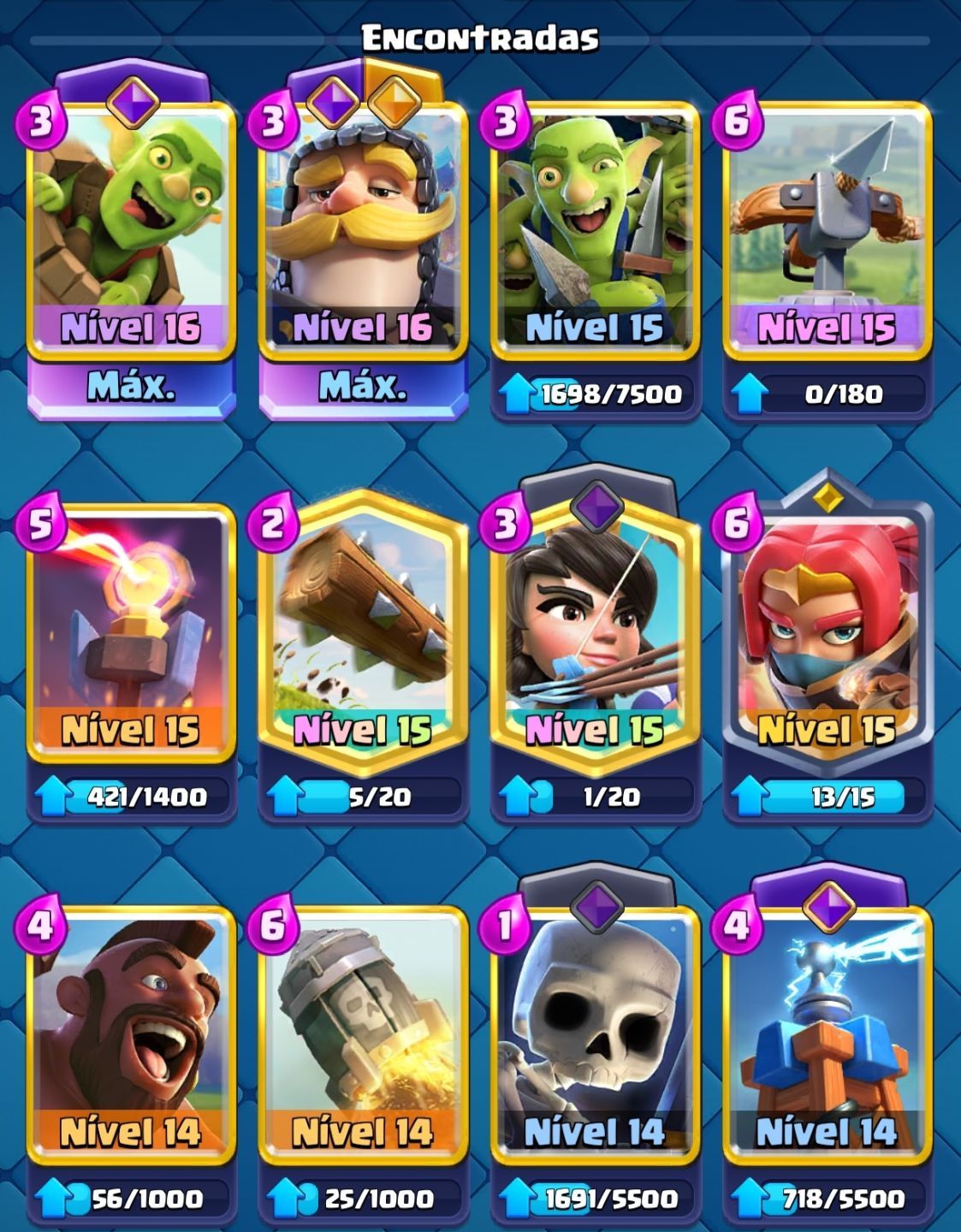 CONTA CLASH ROYALE / 10 ANOS DE EVOLUÇÃO!