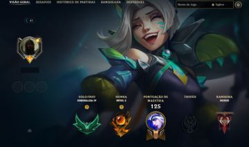Conta LoL Esmeralda | Lvl 41| FULL Acesso | MMR Diamante | Skins Para Habilitar