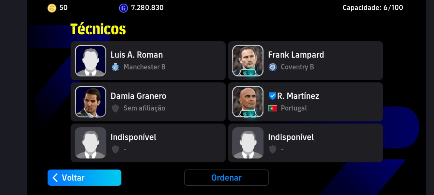 Conta efootball completa e primeira divisão