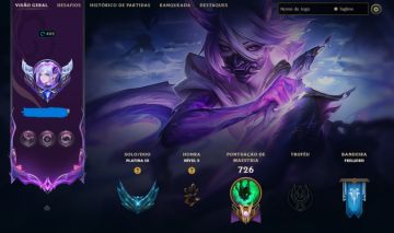 Conta de LOL +13 ANOS Higt Tier MESTRE, 230SKINS, ALL CHAMP, NV 400+