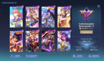 Conta Smurf Main Mid/Exp com colector Natália