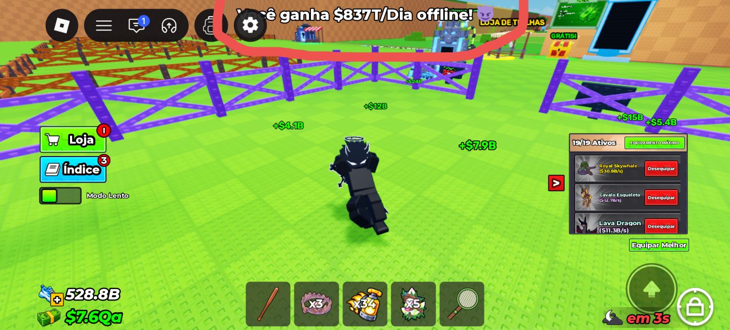 CONTA STEAL AN EGG | 529,9B DE VELOCIDADE | $7,7Qa | 19 PETS ATIVOS