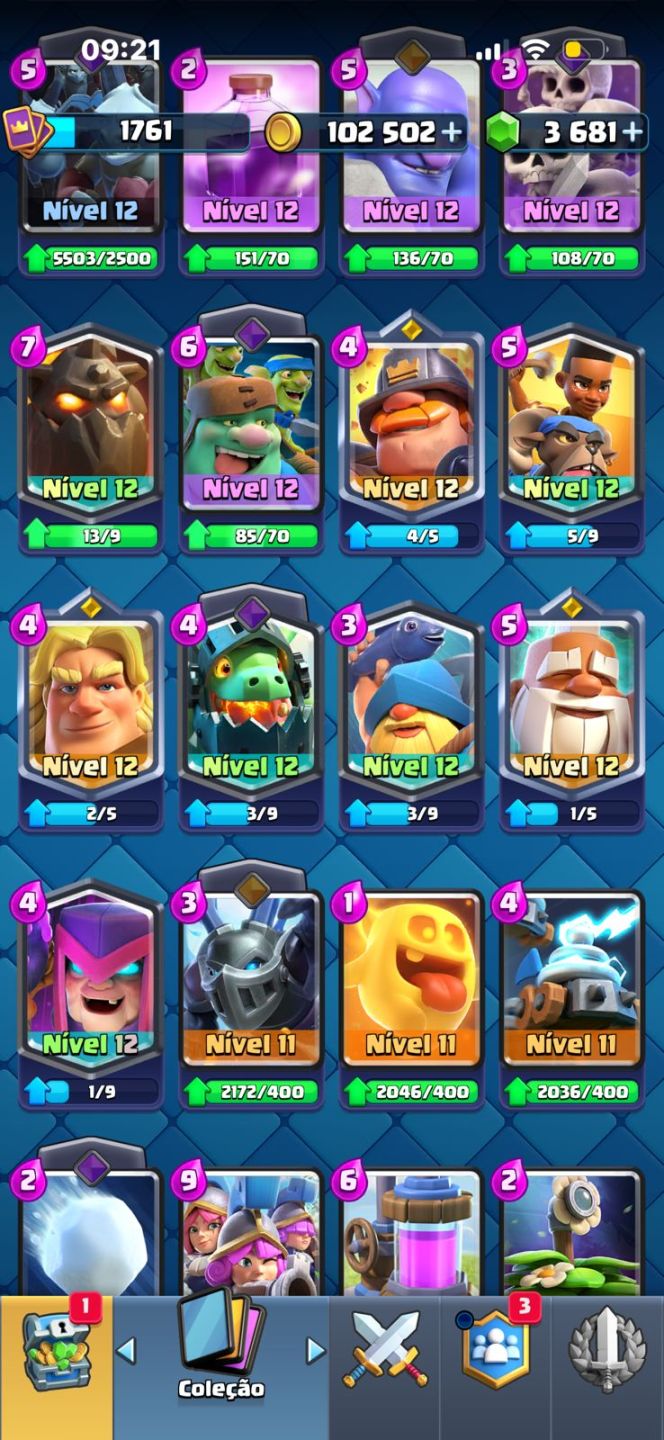 CONTA DE CLASH ROYALE FULL ACESSO 10827K - TODAS AS CARTAS - TORRE NIVEL 15