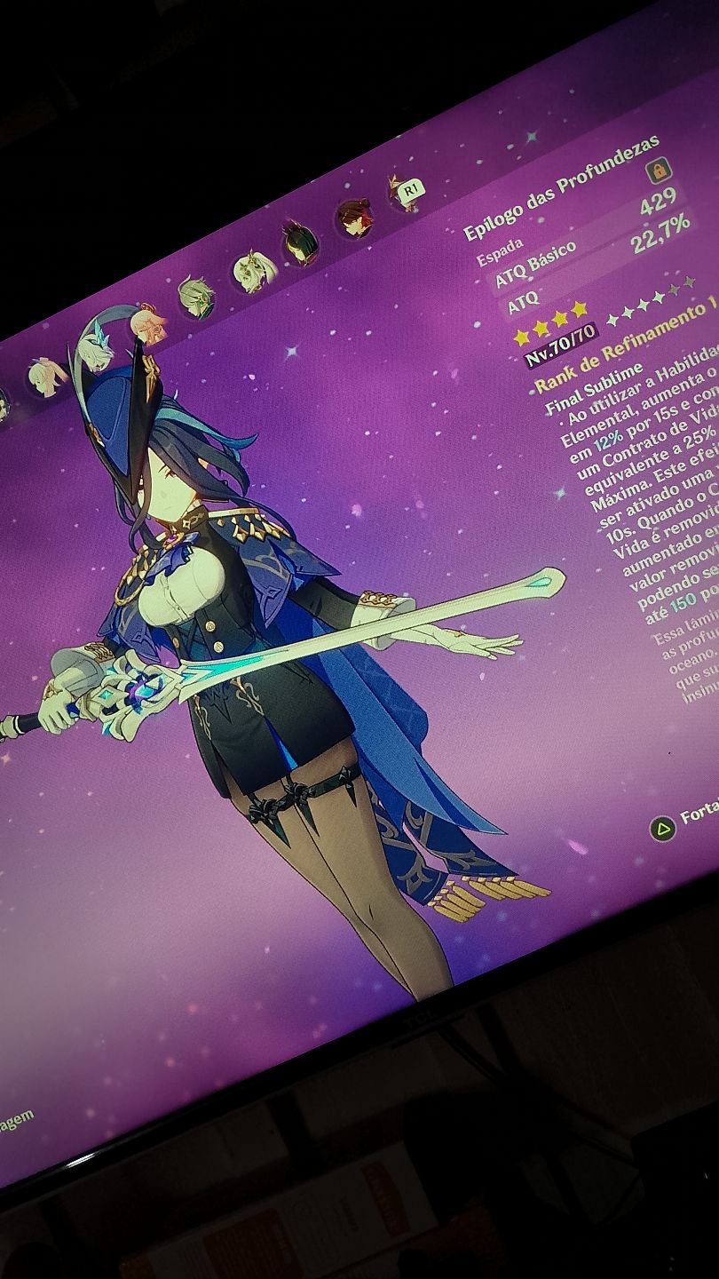 (VALOR NEGOCIÁVEL)Conta de Genshin, Ar58, muitos t5 e armas