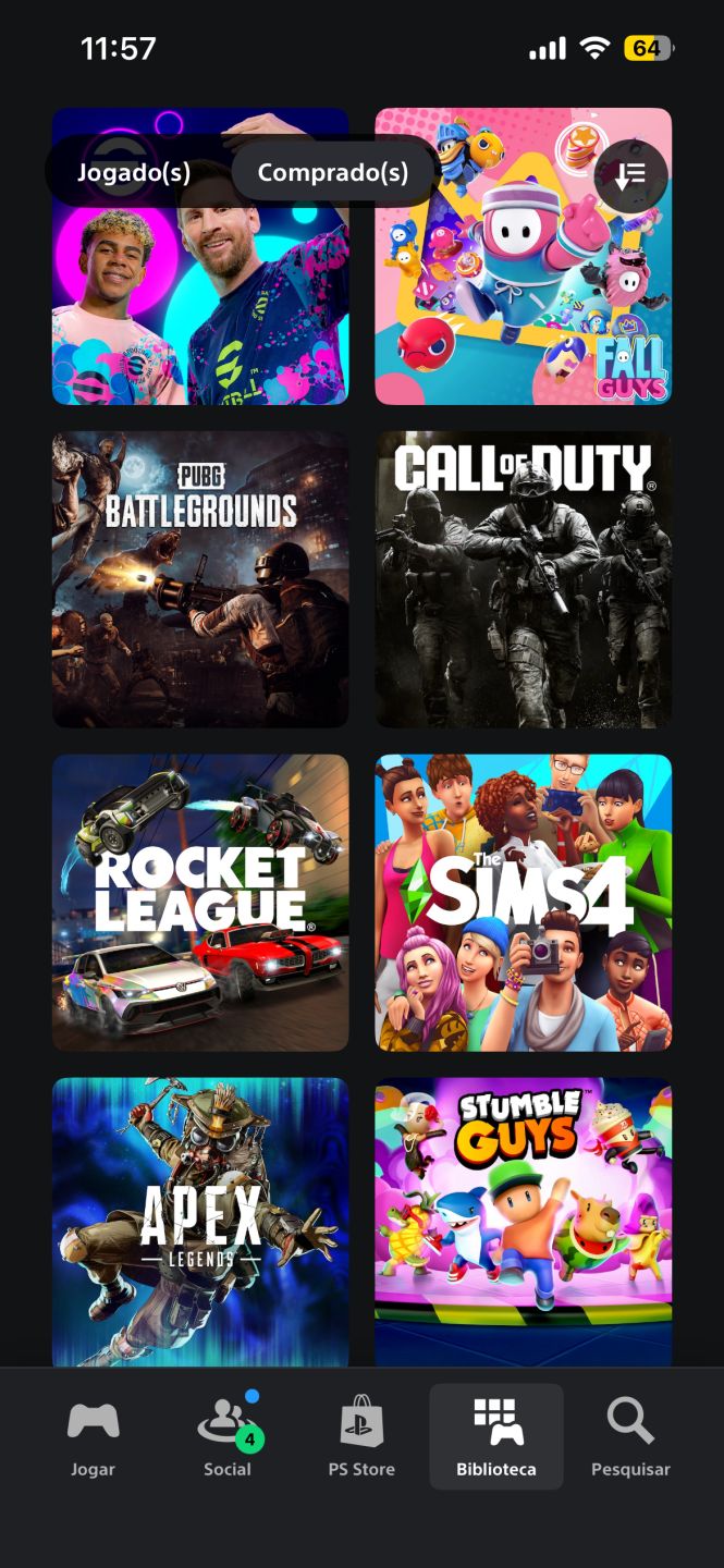 COMTA PSN COM MUITOS JOGOS