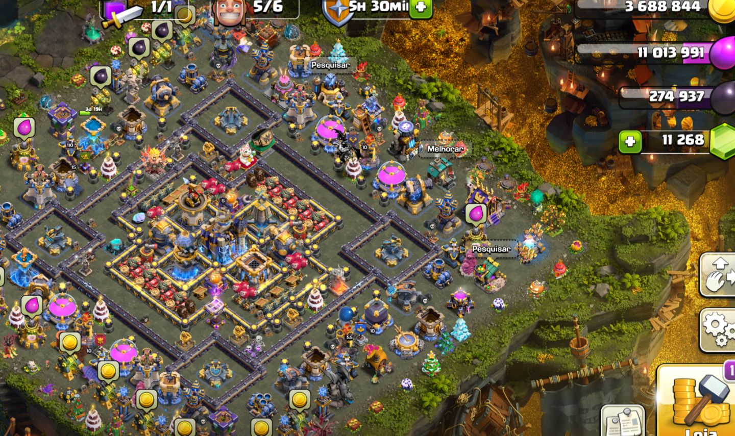 Conta Clash of clans raríssima com mais de 11 mil gemas