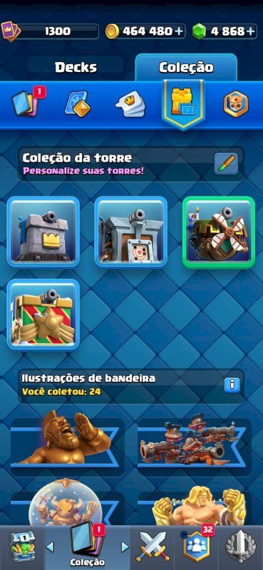 CONTA CLASH ROYALE COM 4800 GEMAS 8100K DE TROFEUS TODAS AS CARTAS 400K DE OURO