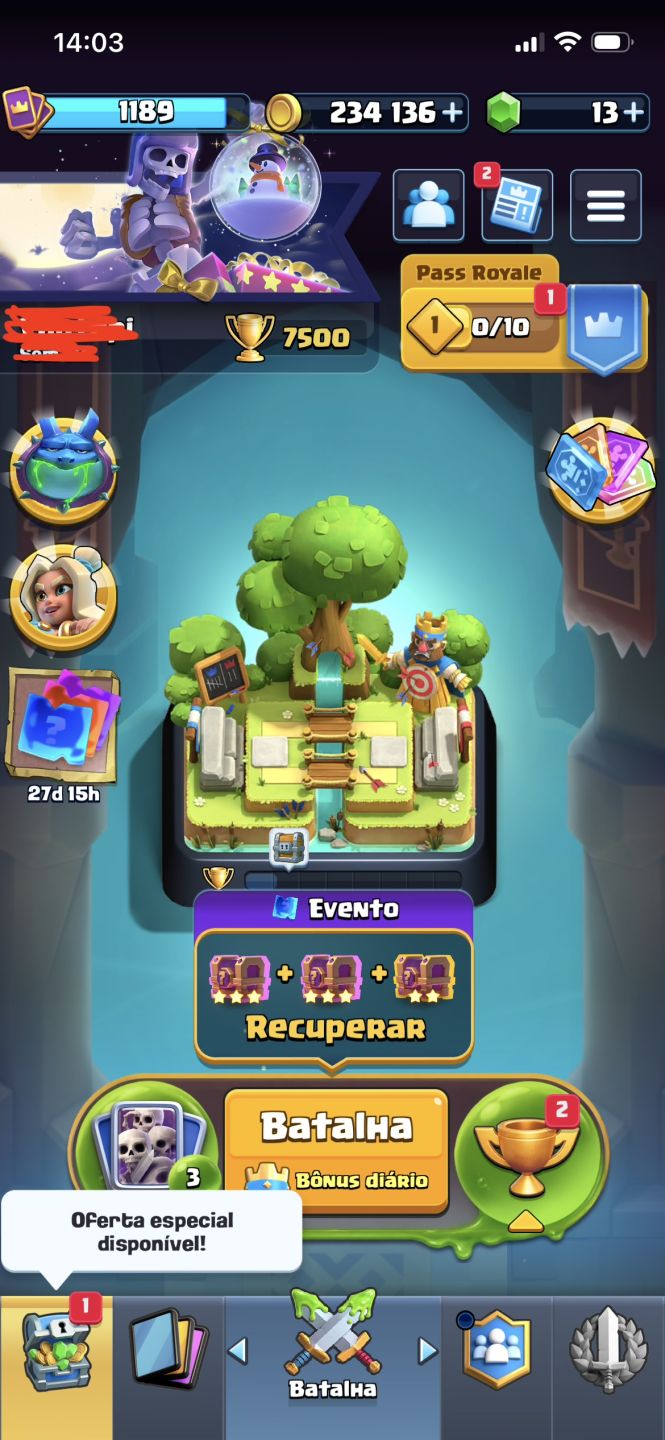CONTA CLASH ROYALE / 4 EVO / 6 CAMPEÃO/ 20 LENDÁRIOS
