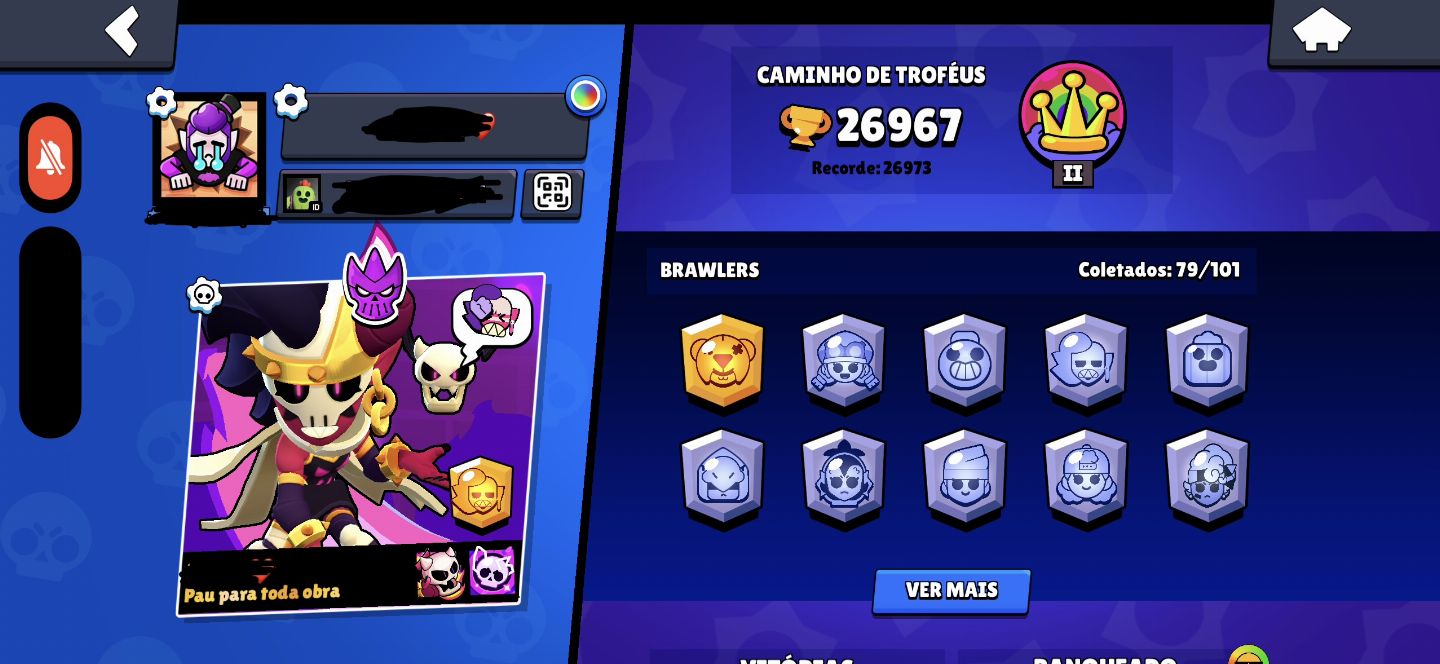 Duas contas Brawl Stars antigas e paradas