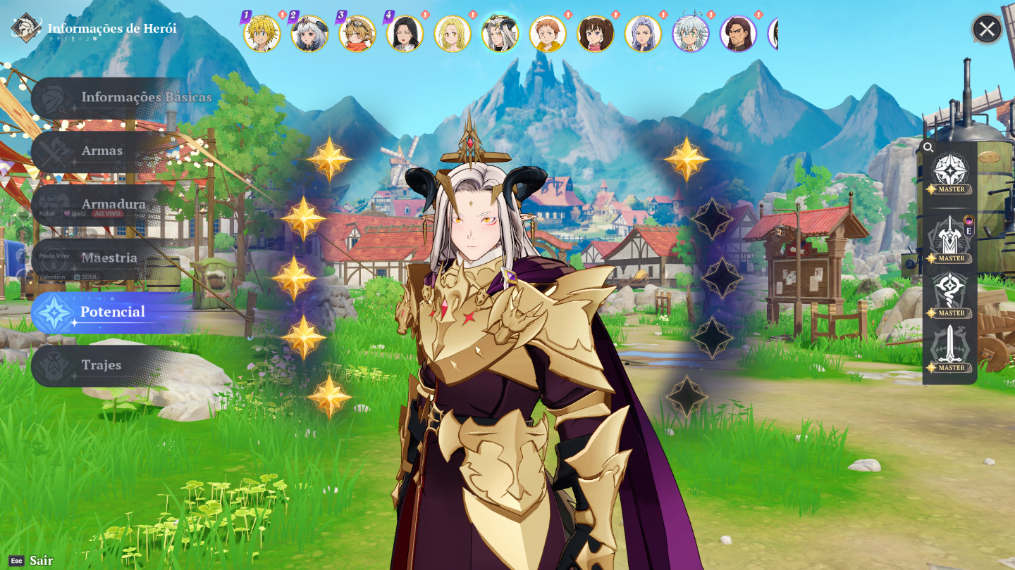 THE SEVEN DEADLY SINS conta com 99k de poder, 3 pets lendários, conta 100% F2P!!