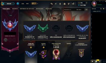 ACC LOL e Valorant - LOL: 463 skins | Esmeralda IV - Valorant: 21 skins(3 facas)