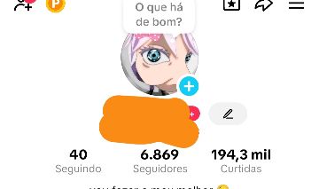 Conta tik tok com mais de 6 mil e com mais 100k de likes