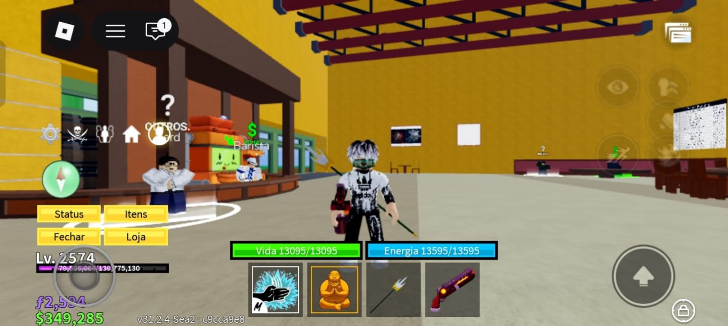 Conta Blox Fruits - Buddha e Rocket PERMANENTE+ Skins de Robux