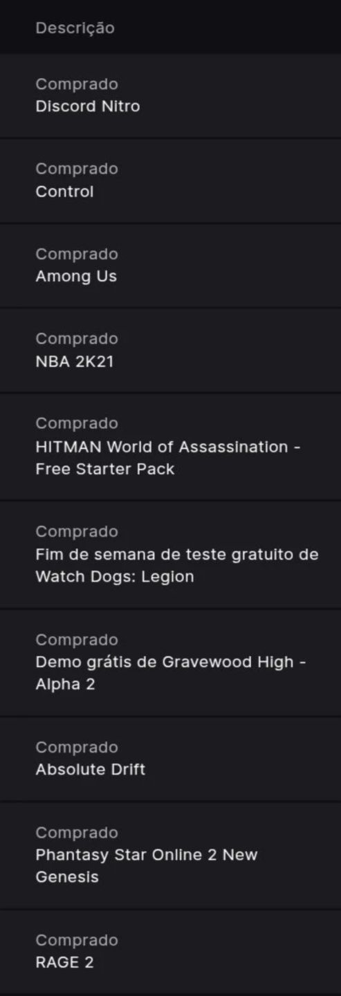 RE CONTA EPIC GAMES, 150 JOGOS