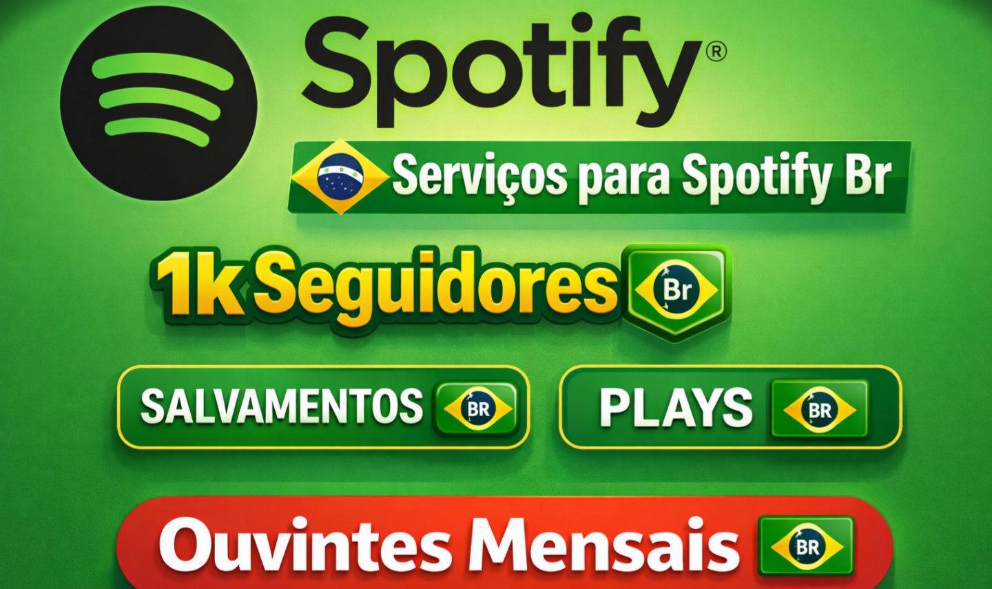 SPOTIFY VIP, Seguidores Brasileiros Qualidade PREMIUM, Alta Qualidade.
