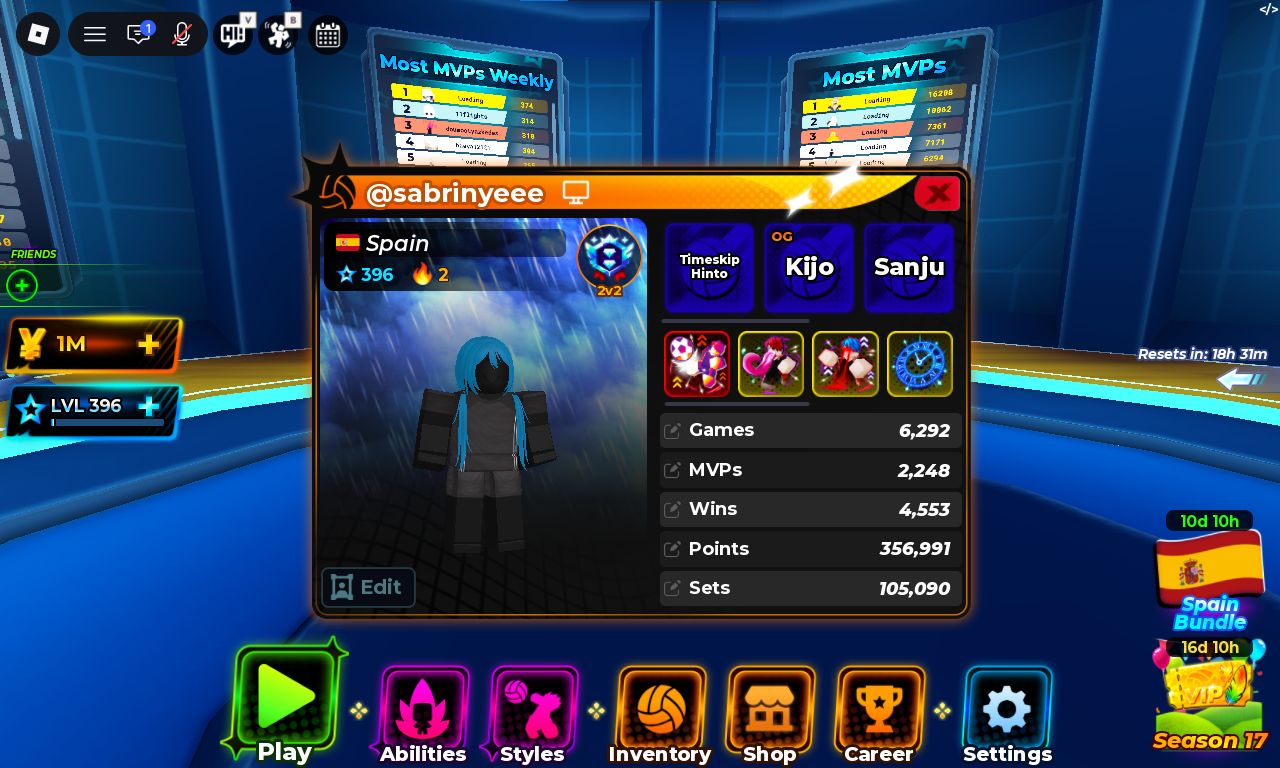 CONTA VBL LVL 396 + KORBLOX+SANU+TSH +TSK+KIJO OG + BUNDLES