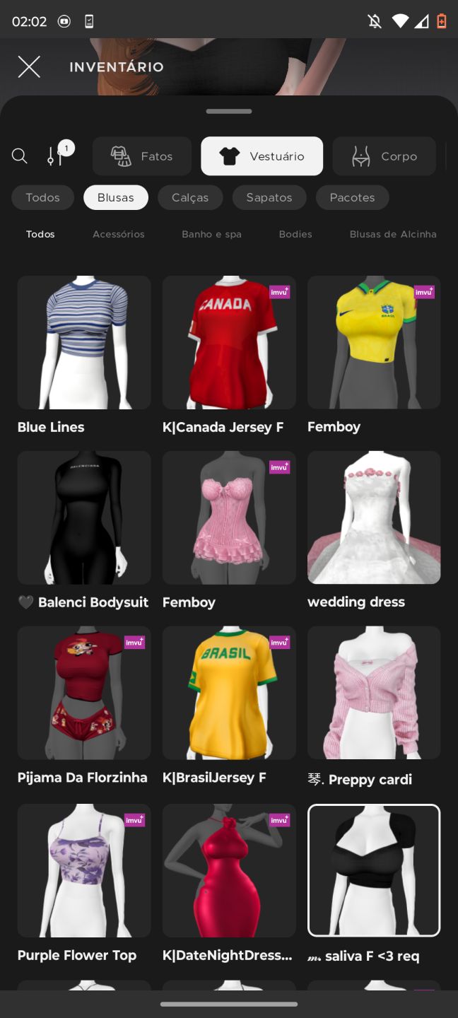 CONTA IMVU BASTANTE ITENS COM AGE E COM ALGUM SEGUIDORES