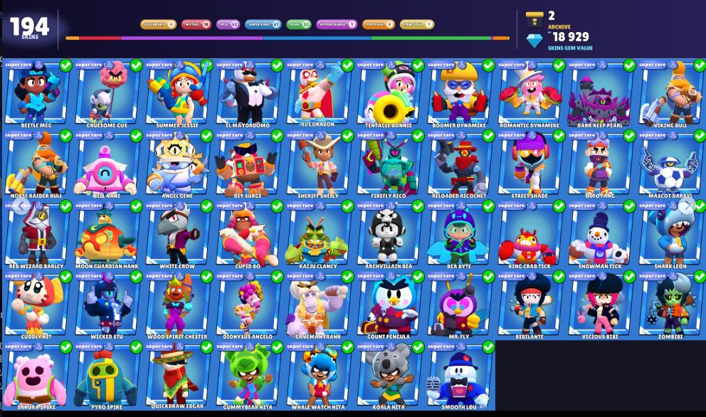 Conta Brawl Stars 95 BRAWLERS 32K