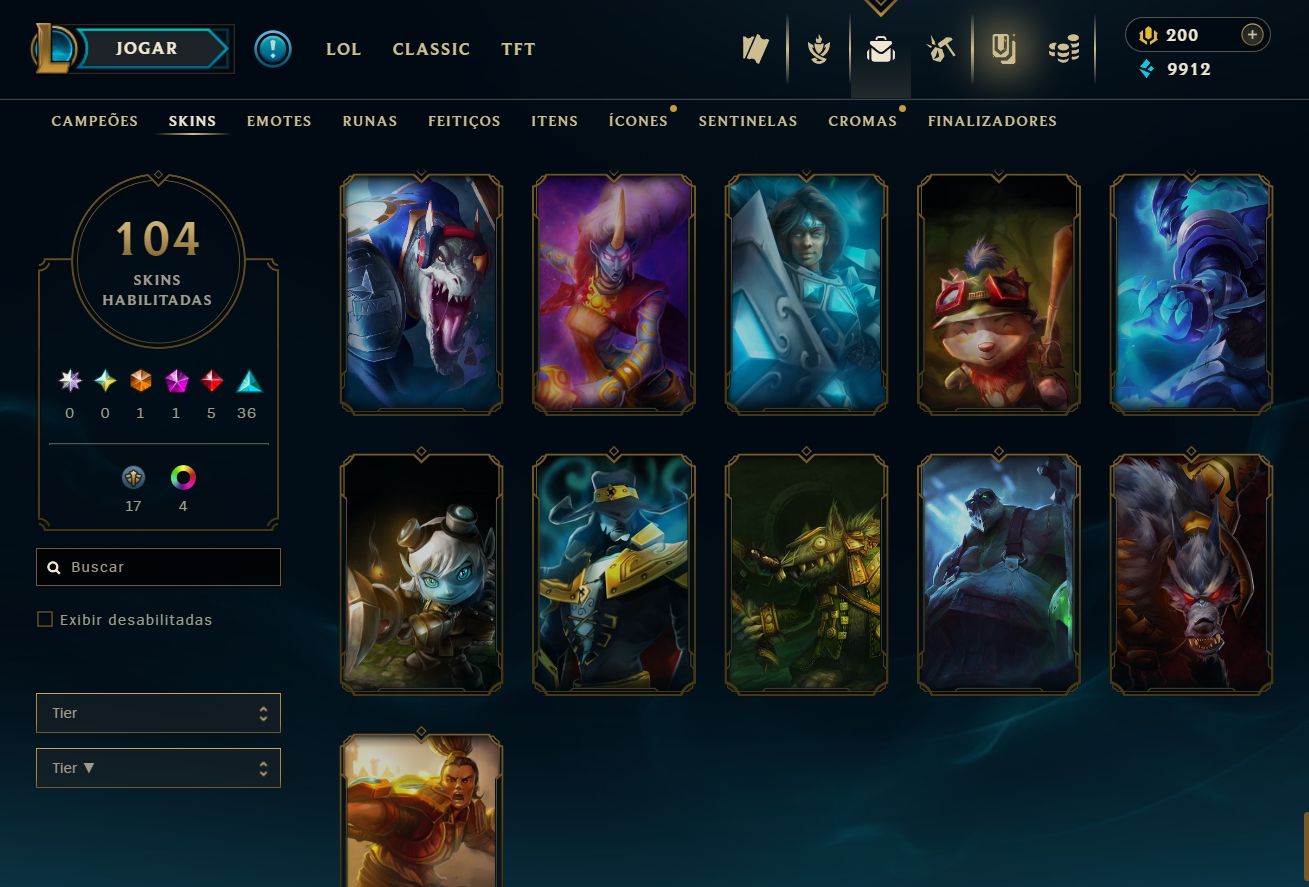 [ACESSO IMEDIATO] Bronze IV 104+ Skins 0% WR