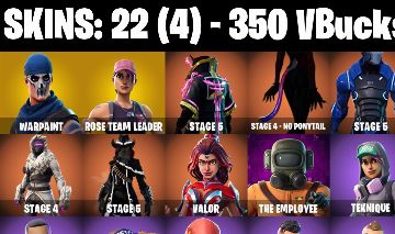 CONTA FORTNITE com SALVE MUNDO FUNDADOR| The Employee | Teknique e 22 SKINS