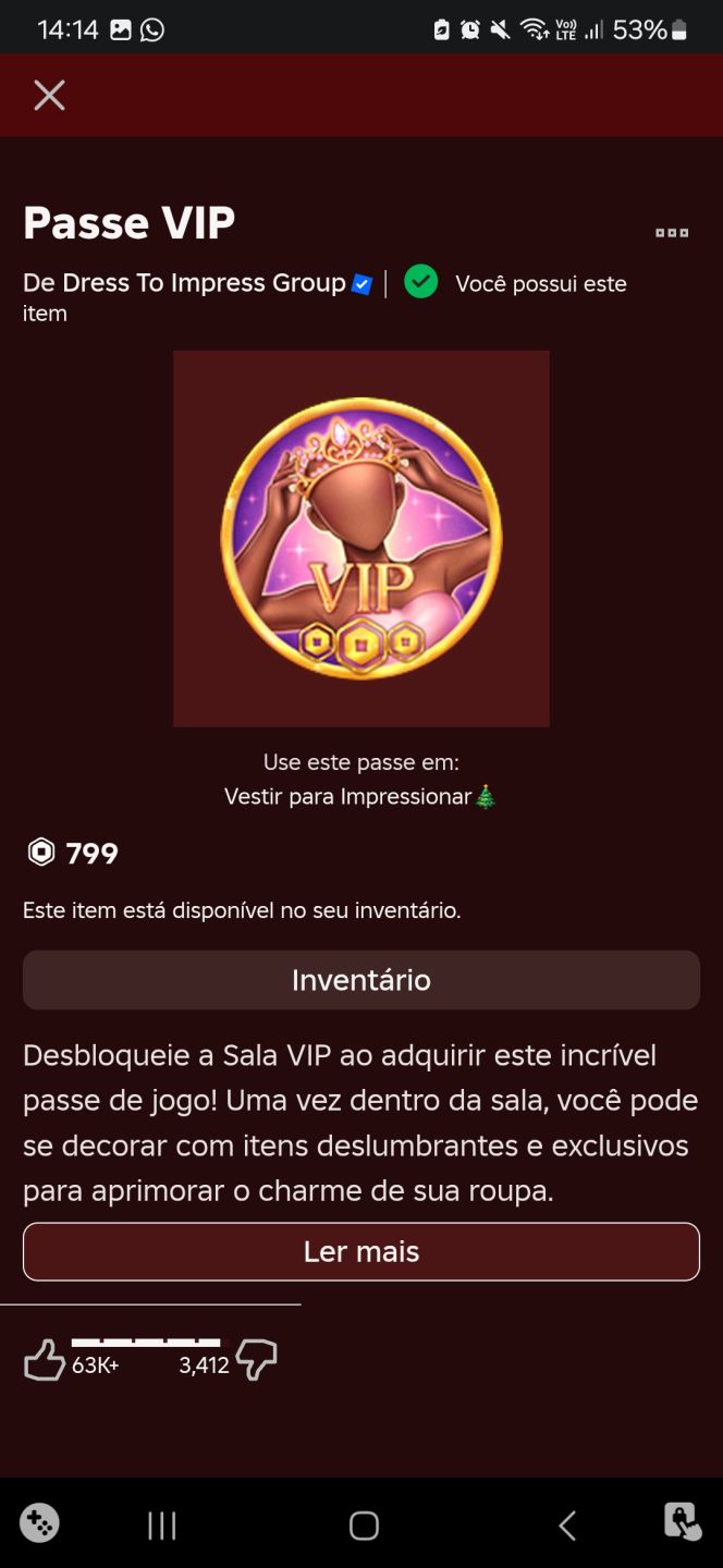 Conta roblox