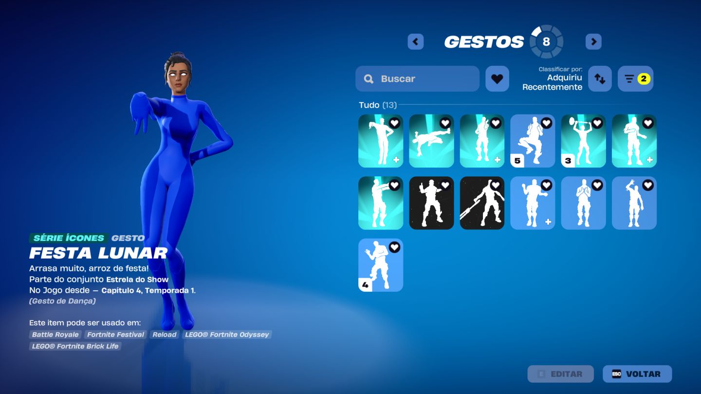 CONTA DE FORTNITE COM 122 SKINS E PICARETA MACHADO DOCE / CONTA MUITO BOA!!!