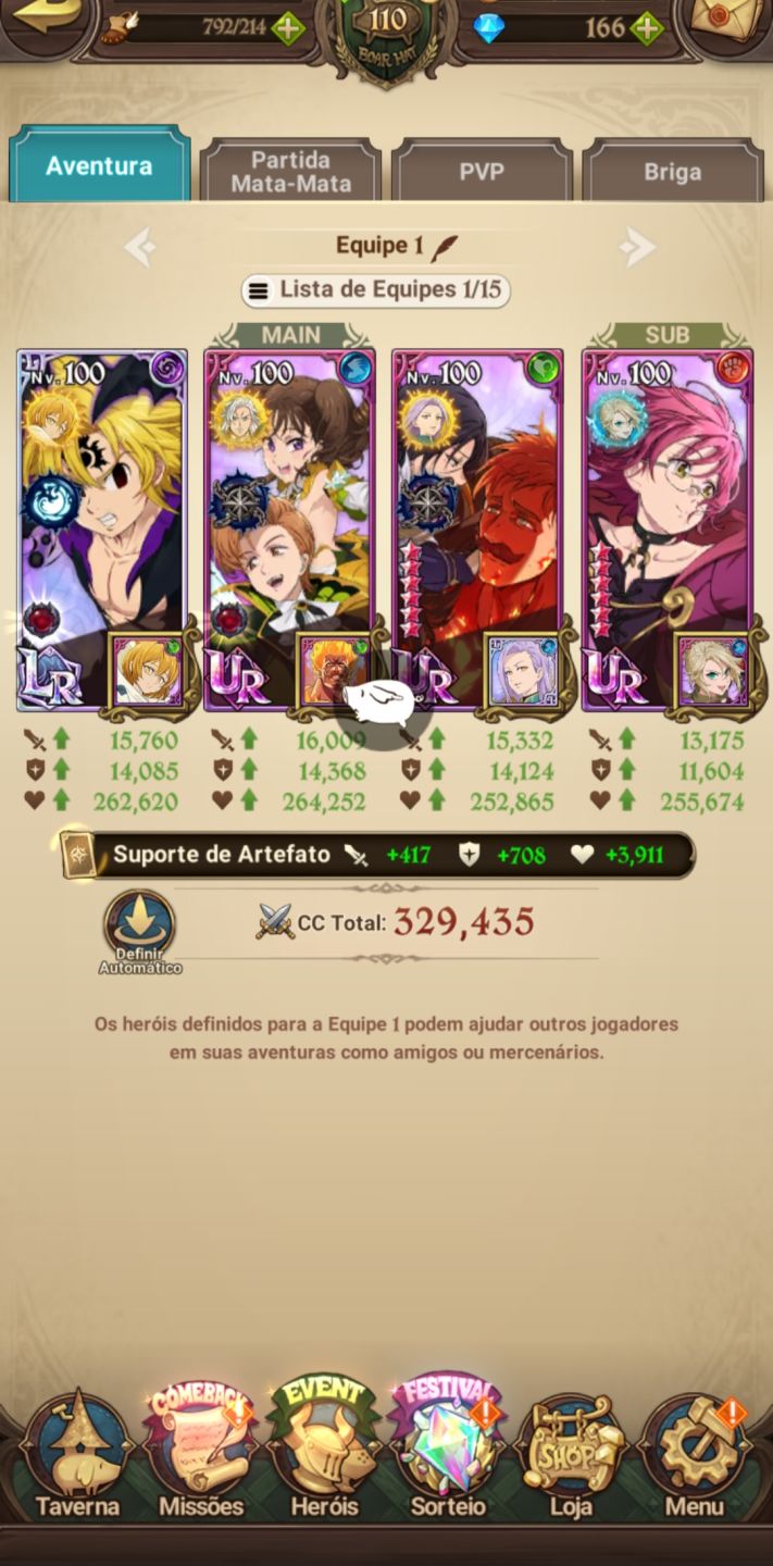 CONTA 7DS GRAND CROSS LR/UR NÍVEL 110 69M GOLD