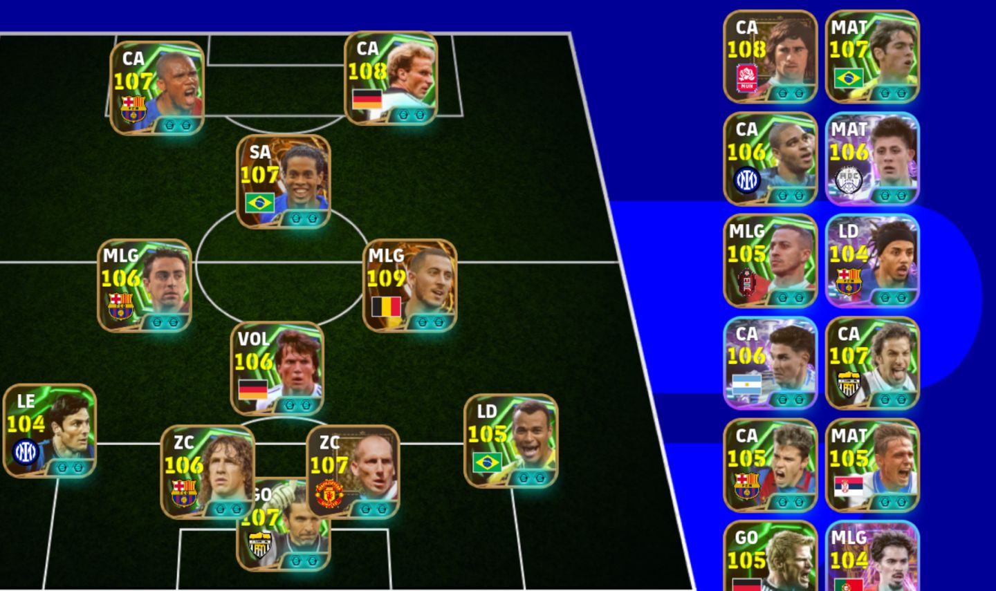 CONTA FULL 3301 EFOOTBALL MOBILE FORTE ETOO RONALDINHO