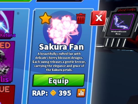 [ PROMOÇÃO 10% OFF ] Blade Ball | spinalis, sakura no fan, set