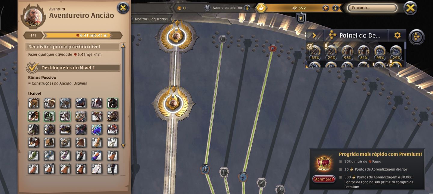 Conta Albion online focada em bordão e coleta