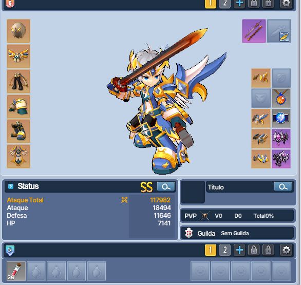 TODOS OS PERSSONAGENS COM BRINCO + PIERING DO CAOS- 4 CLASS- 4 SKILL-DESPERTAR++