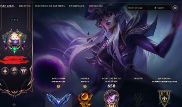 CONTA LOL DIAMANTE 3 - 20 partida(EX MESTRE - pegando fila de mestre)284skins