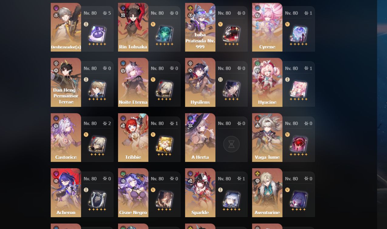 Conta EndGame Honkai(preço negociável)
