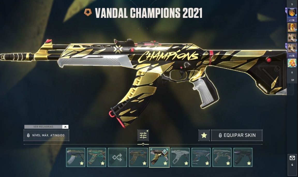 CONTA DE VALORANT COM CHAMPIONS 2021 E VÁRIAS OUTRAS SKINS!