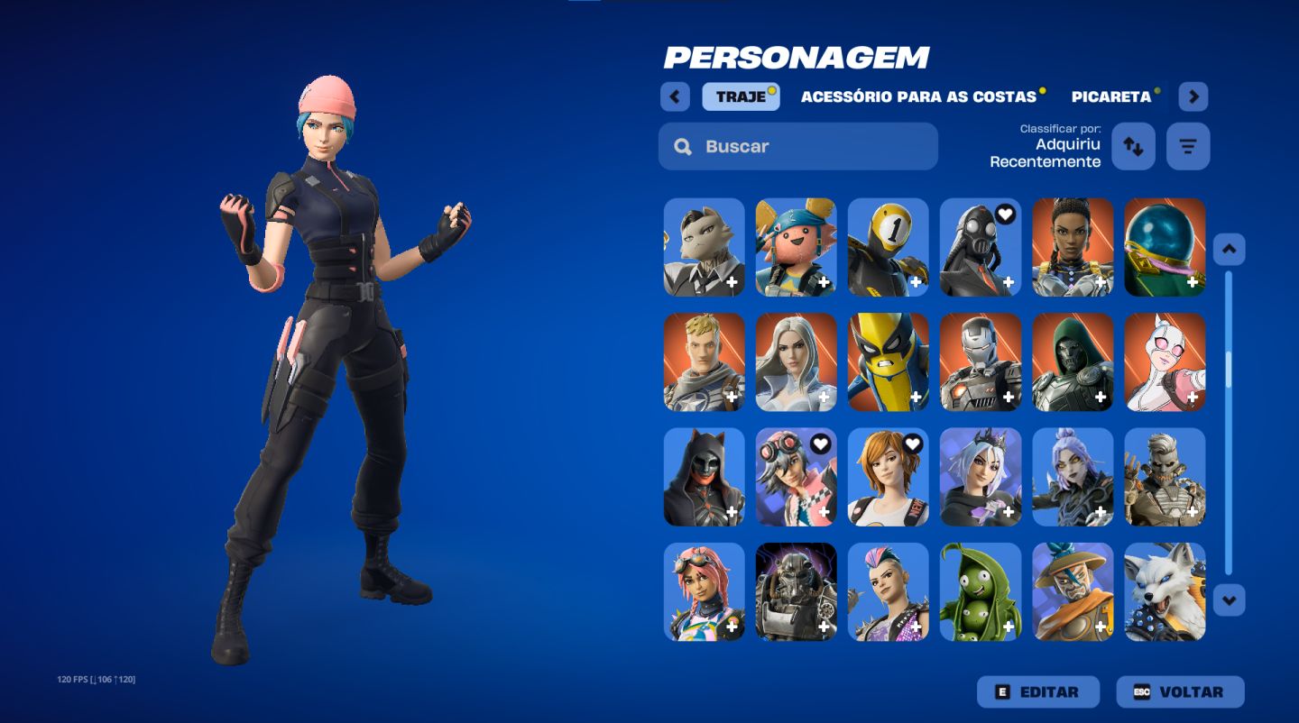 Conta com passes antigos e skins raras (Fortnite)