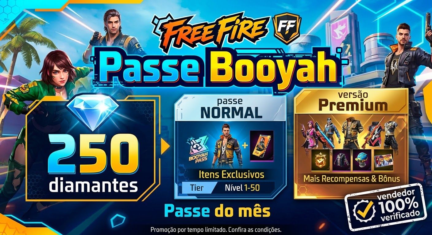 Passe Booyah Premium(250 diamantes)