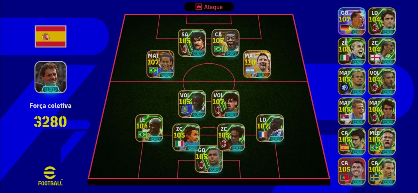 [Full Access] eFootball 3280 | Messi 110, Pelé 107, R10 107, Ibra 108 + Dida