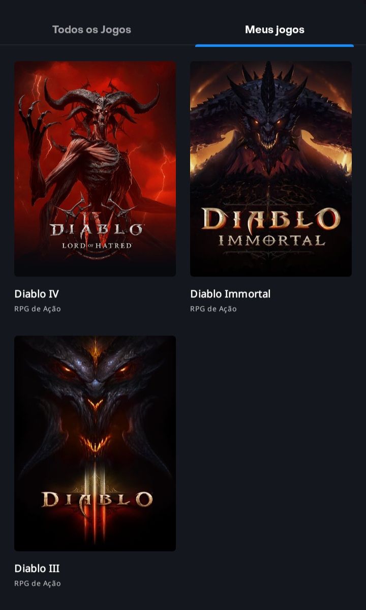 Conta Blizzard, Diablo 3 Diablo 4.