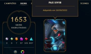 Lol Ex-desafiante 2025 | Mestre | 1653 Skins + Pax Sivir