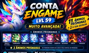 Aniimo - Conta endgame lvl59 - 11 Aniimo Prisma as +2 a sua escolha.