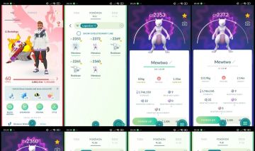 LVL 60 | 18 SHINY | 3 Mewtwo | 1.7M STARDUST | F104