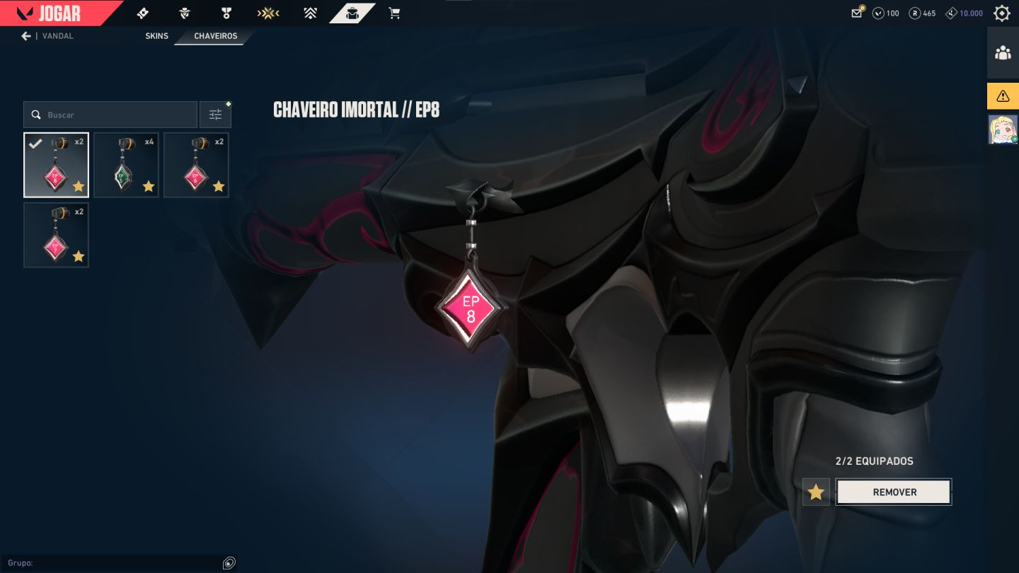 CONTA COM CHAVEIRO DE IMORTAL E KARAMBIT SAQUEADORA / PRECO NEGOCIAVEL
