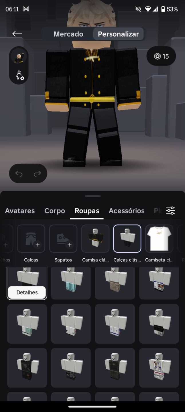 Conta de Roblox - 8145 robux gastos.