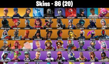 CONTA FORTNITE COM 86 SKINS OG STW/THE REAPER/ELITE AGENT/SPIDER MAN/EMBER