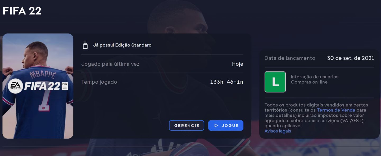 Conta EA app com FIFA 22 FULL ACESSO!
