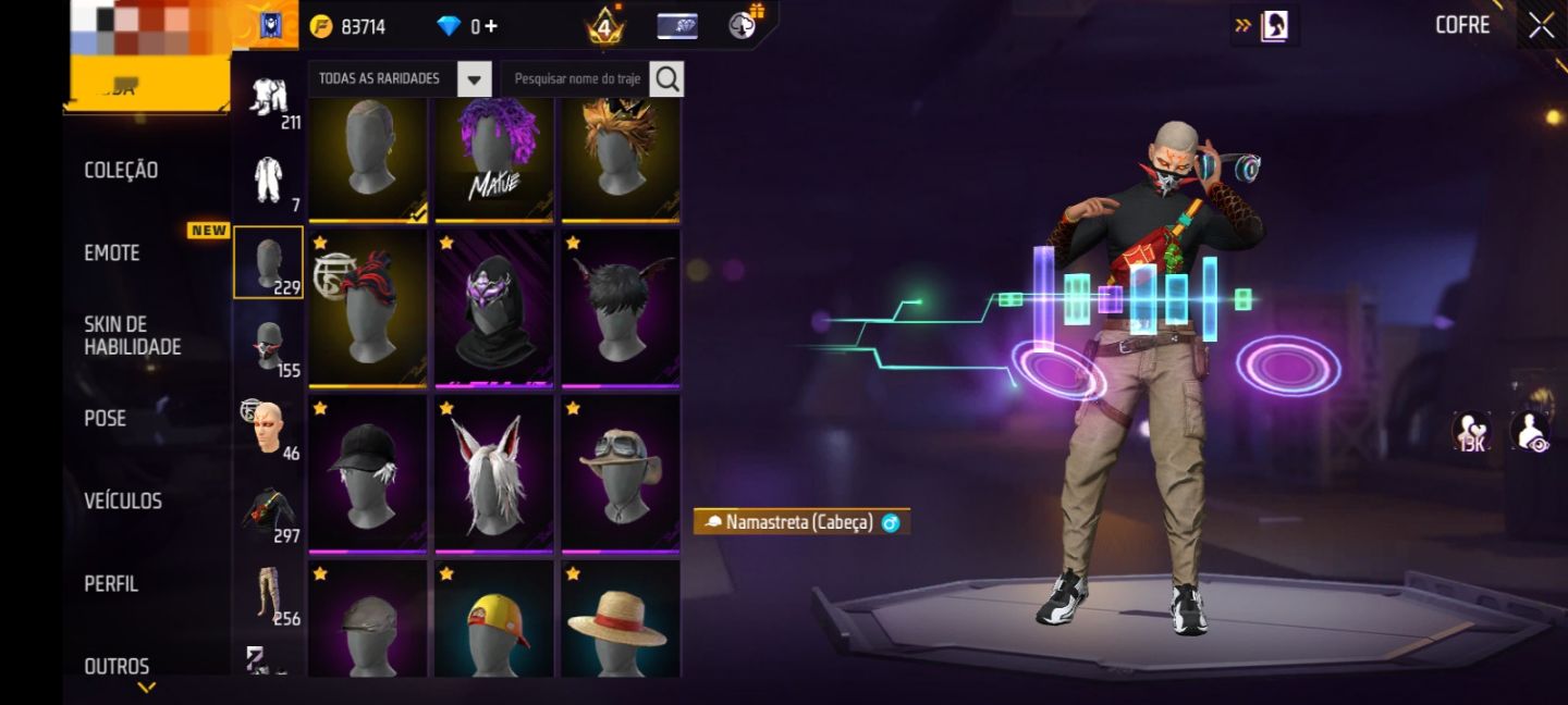 Conta de ff boa para ap + skins de armas evolutiva e conjuntos