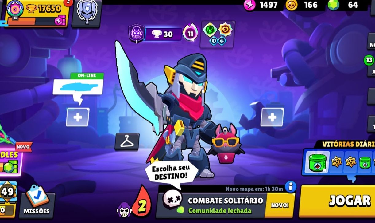 CONTA DE BRAWL STARS COM 17K DE TROFÉUS, 185 SKINS E 91 BRAWLERS(+27K BLINGS)