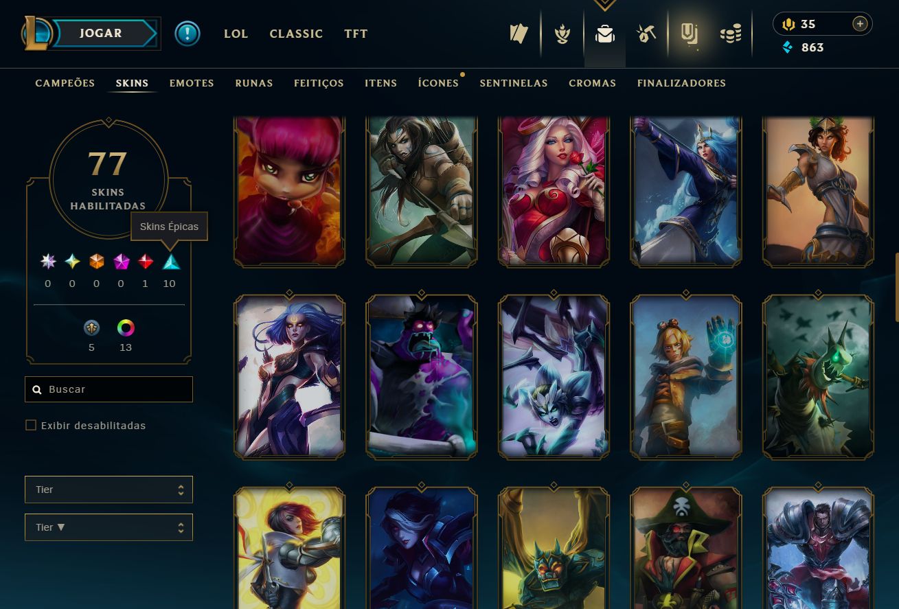 [ACESSO IMEDIATO] Ouro IV MD5 77 Skins 60 PDL
