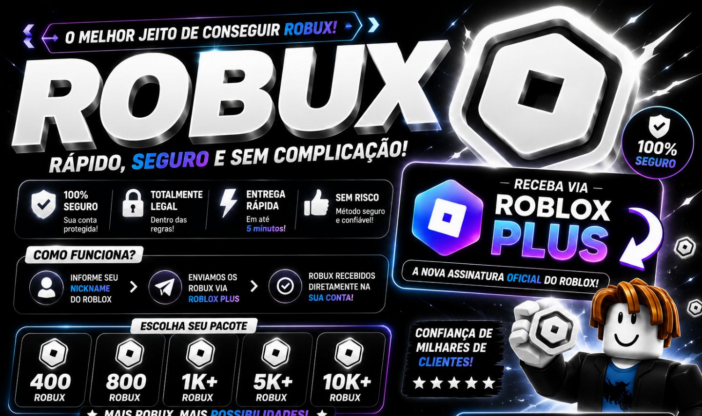 ROBUX VIA ROBLOX PLUS - MAIS BARATO