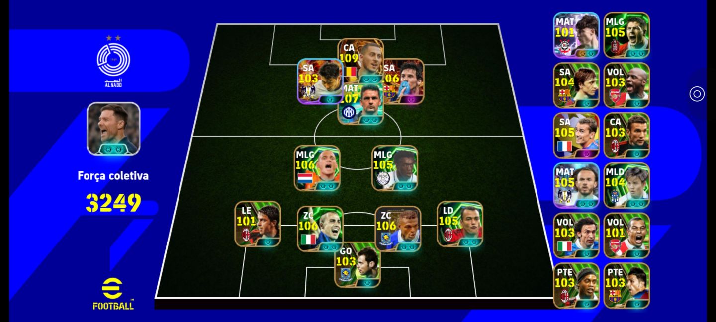 CONTA EFOOTBALL RARA! BAGGIO + SON BLITZ + HAZARD PRIME + MESSI CHUTEIRA E+++!
